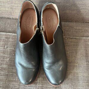 KORK-EASE Holmes Wedge Black Leather Ankle Bootie Size 8